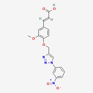 molecular formula C19H16N4O6 B12404601 (E)-3-[3-methoxy-4-[[1-(3-nitrophenyl)triazol-4-yl]methoxy]phenyl]prop-2-enoic acid 