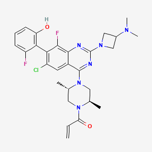 1-[(2R,5S)-4-[6-chloro-2-[3-(dimethylamino)azetidin-1-yl]-8-fluoro-7-(2-fluoro-6-hydroxyphenyl)quinazolin-4-yl]-2,5-dimethylpiperazin-1-yl]prop-2-en-1-one