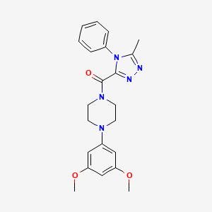 [4-(3,5-Dimethoxyphenyl)piperazin-1-yl]-(5-methyl-4-phenyl-1,2,4-triazol-3-yl)methanone