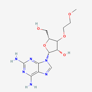 molecular formula C13H20N6O5 B12404715 (2R,3S,5R)-2-(2,6-diaminopurin-9-yl)-5-(hydroxymethyl)-4-(2-methoxyethoxy)oxolan-3-ol 