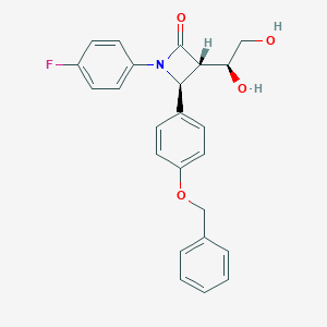 molecular formula C24H22FNO4 B124048 2-氮杂环丁酮，3-[(1S)-1,2-二羟乙基]-1-(4-氟苯基)-4-[4-(苯甲氧基)苯基]-, (3S,4S)- CAS No. 221349-56-0