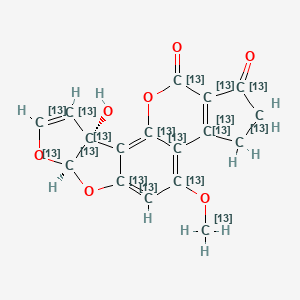 molecular formula C17H12O7 B12404859 Aflatoxin M1-13C17 