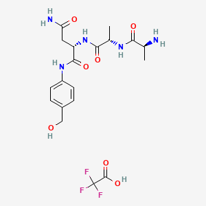 molecular formula C19H26F3N5O7 B12404861 Ala-Ala-Asn-PAB TFA 