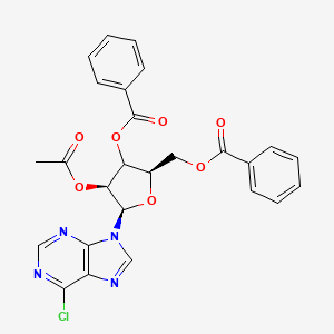 molecular formula C26H21ClN4O7 B12404888 9-(2-O-Acetyl-3,5-di-O-benzoyl-|A-D-xylofuranosyl)-6-chloro-9H-purine 