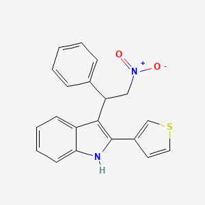 3-(2-nitro-1-phenylethyl)-2-thiophen-3-yl-1H-indole