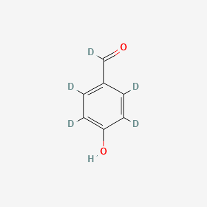 molecular formula C7H6O2 B12405011 4-Hydroxybenzaldehyde-d5 