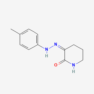 molecular formula C12H15N3O B1240506 (3Z)-3-[(4-甲基苯基)腙基]哌啶-2-酮 CAS No. 3464-81-1