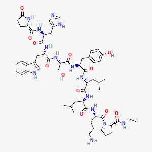 molecular formula C58H82N14O12 B12405079 H-Pyr-His-Trp-Ser-Tyr-D-Leu-Leu-Orn-Pro-NHEt 