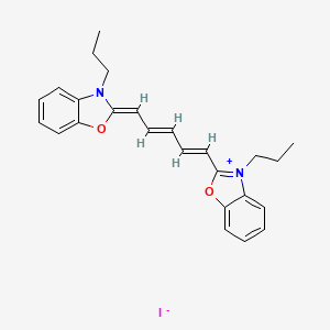 molecular formula C25H27IN2O2 B1240510 3,3'-Dipropyloxadicarbocyanine CAS No. 53213-90-4