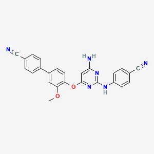 molecular formula C25H18N6O2 B12405101 HIV-1 inhibitor-40 