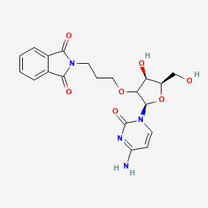 molecular formula C20H22N4O7 B12405163 2-[3-[(2R,4S,5R)-2-(4-amino-2-oxopyrimidin-1-yl)-4-hydroxy-5-(hydroxymethyl)oxolan-3-yl]oxypropyl]isoindole-1,3-dione 