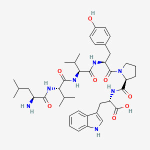 molecular formula C41H57N7O8 B12405193 Leu-Val-Val-Tyr-Pro-Trp 