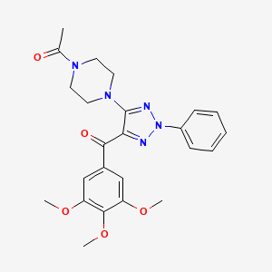 1-[4-[2-Phenyl-5-(3,4,5-trimethoxybenzoyl)triazol-4-yl]piperazin-1-yl]ethanone