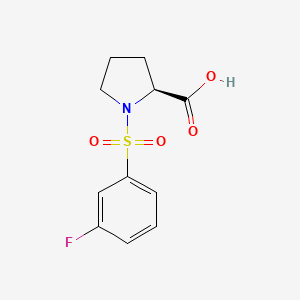 (2S)-1-(3-fluorophenyl)sulfonylpyrrolidine-2-carboxylic acid