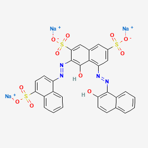 trisodium;4-hydroxy-5-[(2-hydroxynaphthalen-1-yl)diazenyl]-3-[(4-sulfonatonaphthalen-1-yl)diazenyl]naphthalene-2,7-disulfonate