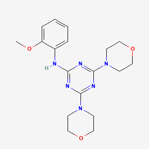 molecular formula C18H24N6O3 B1240531 N-(2-甲氧基苯基)-4,6-双(4-吗啉基)-1,3,5-三嗪-2-胺 