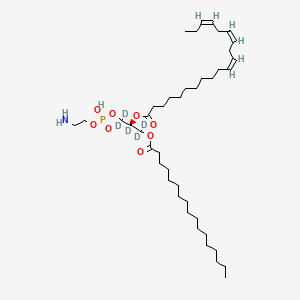 molecular formula C42H78NO8P B12405335 [(2R)-1-[2-aminoethoxy(hydroxy)phosphoryl]oxy-1,1,2,3,3-pentadeuterio-3-heptadecanoyloxypropan-2-yl] (11Z,14Z,17Z)-icosa-11,14,17-trienoate 