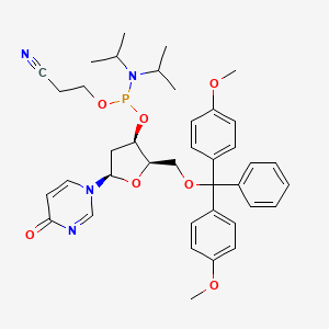 molecular formula C39H47N4O7P B12405349 3-[[(2R,3R,5R)-2-[[bis(4-methoxyphenyl)-phenylmethoxy]methyl]-5-(4-oxopyrimidin-1-yl)oxolan-3-yl]oxy-[di(propan-2-yl)amino]phosphanyl]oxypropanenitrile 