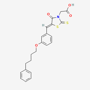 molecular formula C22H21NO4S2 B12405435 Ptp1B/akr1B1-IN-1 