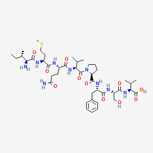 molecular formula C43H69N9O11S B12405443 H-Ile-Met-Gln-Val-Pro-Phe-Ser-Val-OH 