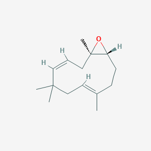 molecular formula C15H24O B12405479 (1R,3Z,7E,11R)-1,5,5,8-tetramethyl-12-oxabicyclo[9.1.0]dodeca-3,7-diene 