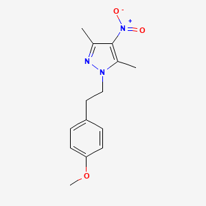 molecular formula C14H17N3O3 B1240555 1-[2-(4-Methoxyphenyl)ethyl]-3,5-dimethyl-4-nitropyrazole 