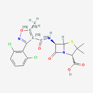 molecular formula C19H17Cl2N3O5S B12405583 Dicloxacillin-13C4 