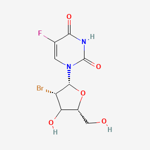 molecular formula C9H10BrFN2O5 B12405593 1-[(2R,3S,5R)-3-bromo-4-hydroxy-5-(hydroxymethyl)oxolan-2-yl]-5-fluoropyrimidine-2,4-dione 