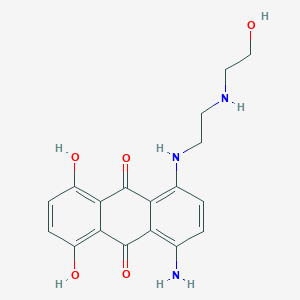 molecular formula C18H19N3O5 B124056 1-氨基-5,8-二羟基-4-({2-[(2-羟乙基)氨基]乙基}氨基)蒽-9,10-二酮 CAS No. 89991-52-6