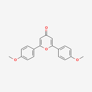 4H-Pyran-4-one, 2,6-bis(p-methoxyphenyl)-