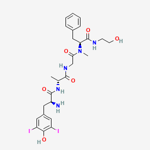 molecular formula C26H33I2N5O6 B12405607 (3,5-Diiodo-Tyr1,D-Ala2,N-Me-Phe4,glycinol5)-Enkephalin 