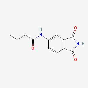 molecular formula C12H12N2O3 B1240561 N-(1,3-dioxo-5-isoindolyl)butanamide 