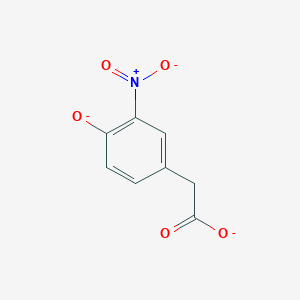 molecular formula C8H5NO5-2 B1240567 (3-Nitro-4-oxidophenyl)acetate 