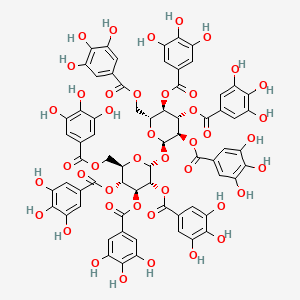 molecular formula C68H54O43 B12405680 Trypanothione synthetase-IN-3 