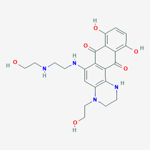 molecular formula C22H26N4O6 B124057 8,11-二羟基-4-(2-羟乙基)-6-(2-(2-羟乙基氨基)乙基氨基)-1,2,3,4-四氢萘并[2,3-f]喹喔啉-7,12-二酮 CAS No. 137132-70-8