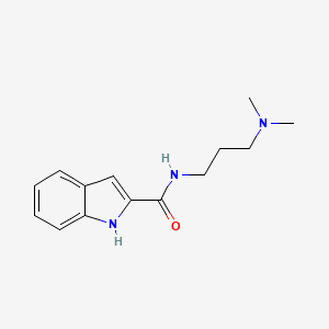 molecular formula C14H19N3O B1240576 N-[3-(dimethylamino)propyl]-1H-indole-2-carboxamide 