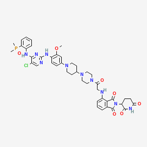 4-[[2-[4-[1-[4-[[5-chloro-4-(2-dimethylphosphorylanilino)pyrimidin-2-yl]amino]-3-methoxyphenyl]piperidin-4-yl]piperazin-1-yl]-2-oxoethyl]amino]-2-(2,6-dioxopiperidin-3-yl)isoindole-1,3-dione