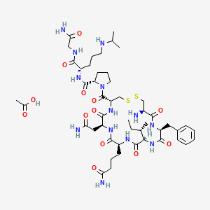 molecular formula C48H77N13O13S2 B12405793 Selepressin (acetate) 