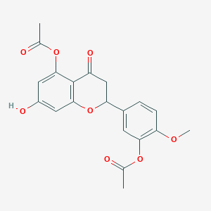 B124058 [2-(3-Acetyloxy-4-methoxyphenyl)-7-hydroxy-4-oxo-2,3-dihydrochromen-5-yl] acetate CAS No. 147711-15-7