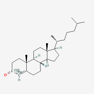 molecular formula C27H44O B12405808 Cholestenone-13C2 