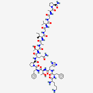 molecular formula C74H112N20O18 B12405817 H-Lys-Phe-His-Thr-Phe-Pro-Gln-Thr-Ala-Ile-Gly-Val-Gly-Ala-Pro-NH2 