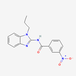 molecular formula C17H16N4O3 B12405844 3-Nitro-N-(1-propyl-1H-benzo[d]imidazol-2-yl)benzamide 