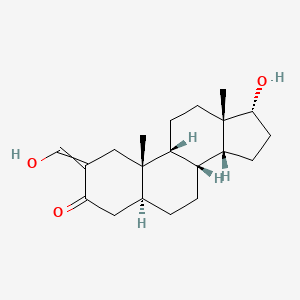 molecular formula C20H30O3 B1240585 (5S,8R,9R,10S,13S,14R,17R)-17-hydroxy-2-(hydroxymethylidene)-10,13-dimethyl-4,5,6,7,8,9,11,12,14,15,16,17-dodecahydro-1H-cyclopenta[a]phenanthren-3-one 
