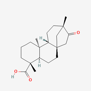 molecular formula C20H30O3 B1240589 (1R,4R,5R,9S,10R,13S)-5,9,13-Trimethyl-14-oxotetracyclo[11.2.1.01,10.04,9]hexadecane-5-carboxylic acid 