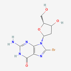 2-amino-8-bromo-9-[(2R,5R)-4-hydroxy-5-(hydroxymethyl)oxolan-2-yl]-1H-purin-6-one