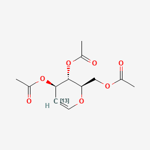 molecular formula C12H16O7 B12405950 3,4,6-Tri-O-acetyl-D-glucal-13C-1 