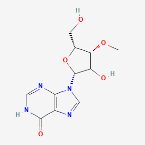 molecular formula C11H14N4O5 B12405966 9-[(2R,4R,5R)-3-hydroxy-5-(hydroxymethyl)-4-methoxyoxolan-2-yl]-1H-purin-6-one 