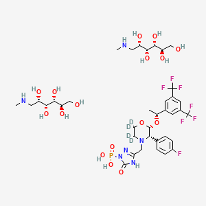 molecular formula C37H56F7N6O16P B12406159 Fosaprepitant-d4 (dimeglumine) 