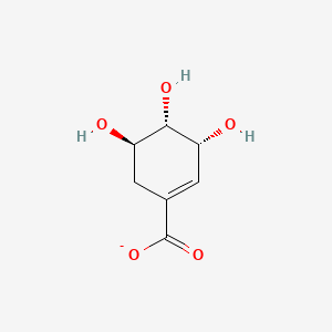 molecular formula C7H9O5- B1240617 (3R,4S,5R)--3,4,5-三羟基环己-1-烯-1-羧酸酯 