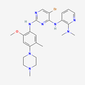 5-bromo-4-N-[2-(dimethylamino)pyridin-3-yl]-2-N-[2-methoxy-5-methyl-4-(4-methylpiperazin-1-yl)phenyl]pyrimidine-2,4-diamine